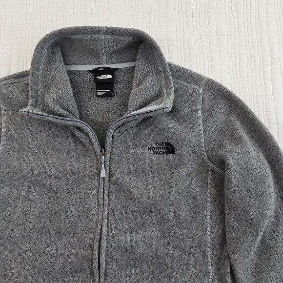 The North Face Full Zip Sweater Women's Size L Fleece Jacket NF0A3LH8 EUC Knit - Picture 4 of 15